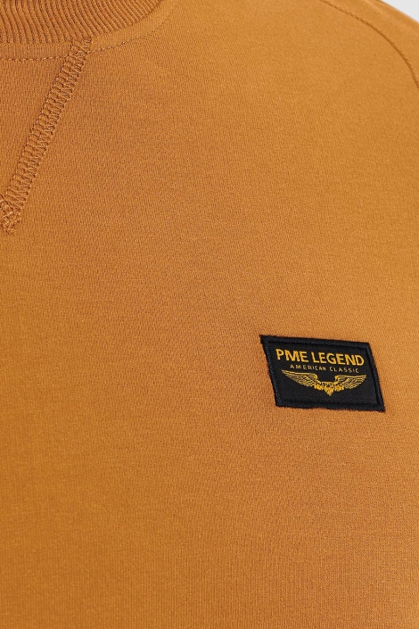 PME legend bruine heren t-shirt | Close up