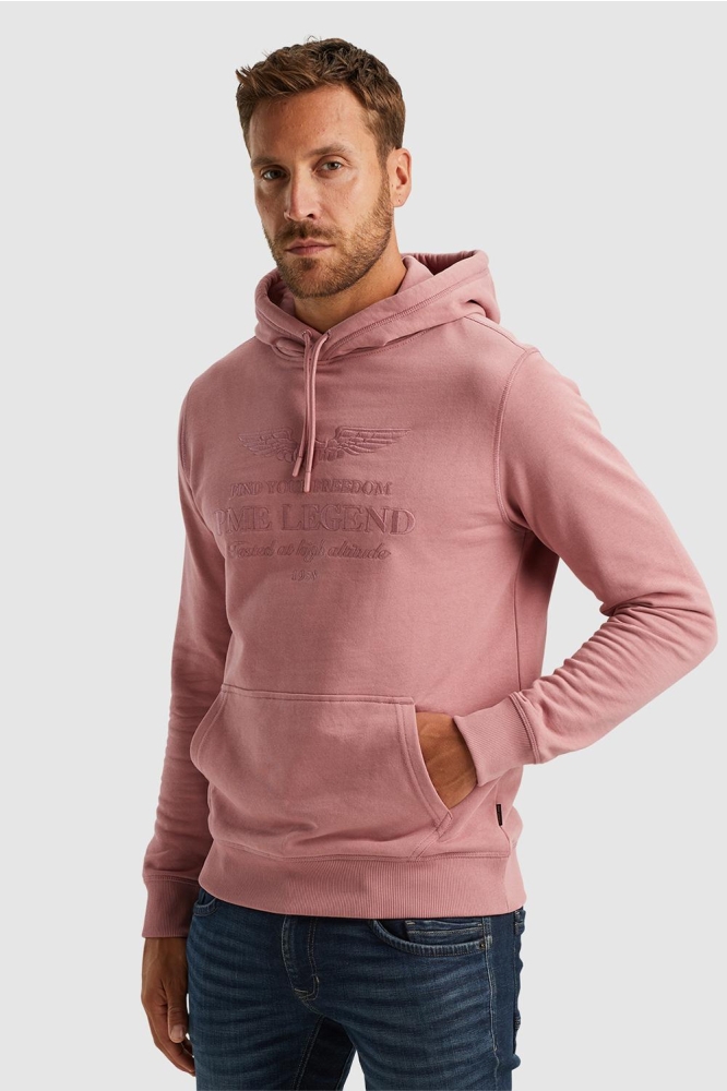 PME legend roze heren sweater | Model vooraanzicht