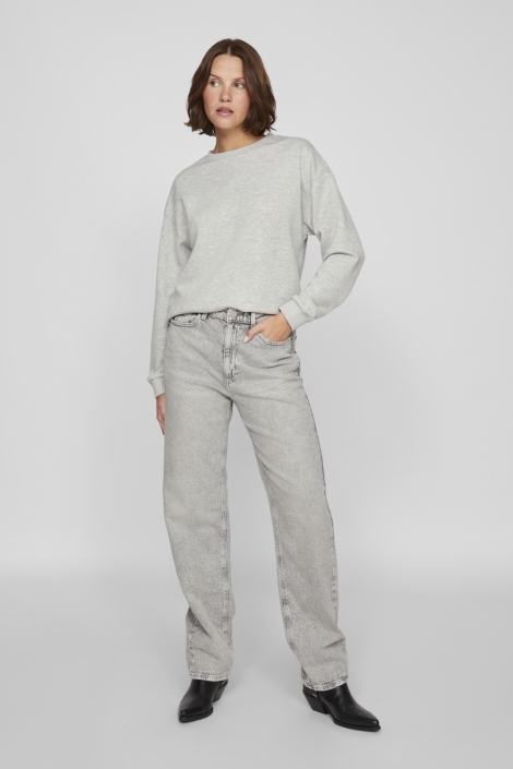 Vila grijze dames sweater | Model