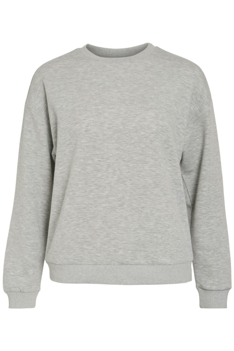 Vila grijze dames sweater | Vooraanzicht