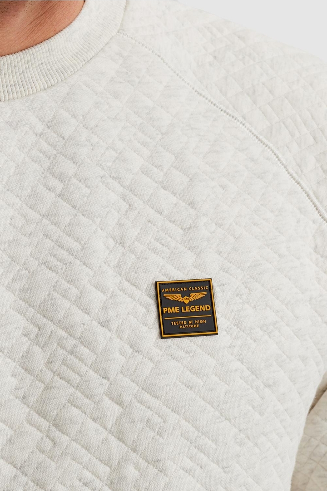 PME legend grijze heren sweater | Close up
