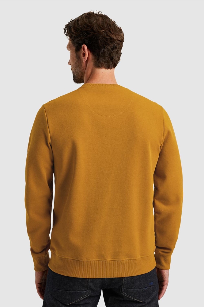 PME legend bruine heren sweater | Model achteraanzicht