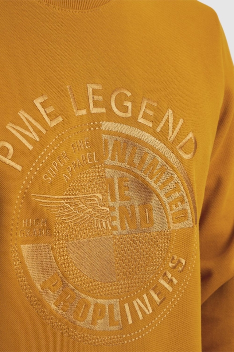 PME legend bruine heren sweater | Close up
