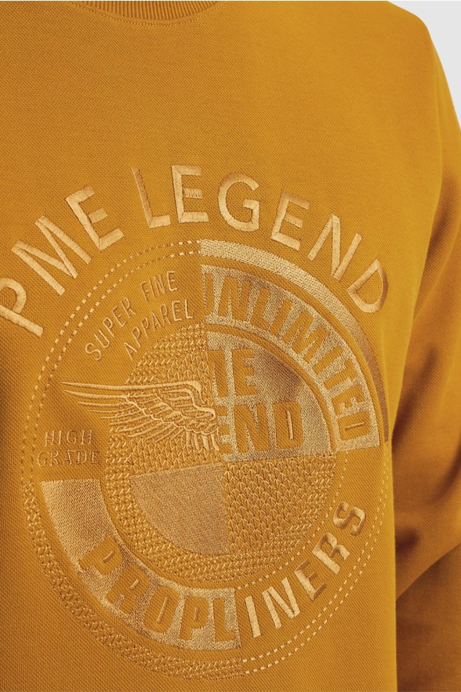 PME legend bruine heren sweater | Close up