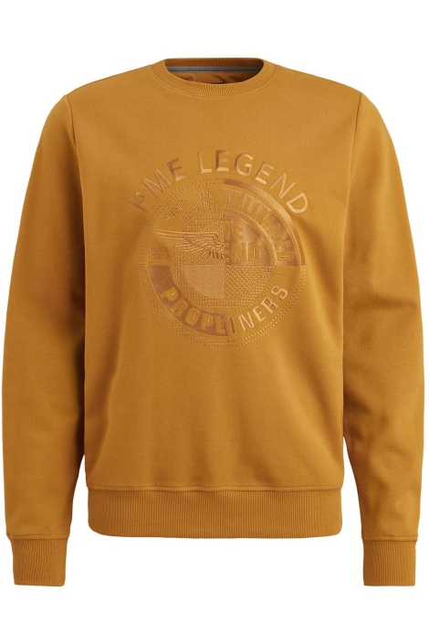 PME legend bruine heren sweater | Vooraanzicht