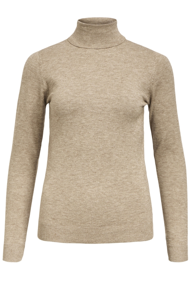 Object beige dames trui | Vooraanzicht