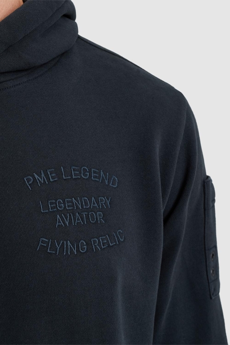 PME legend blauwe heren sweater | Close up