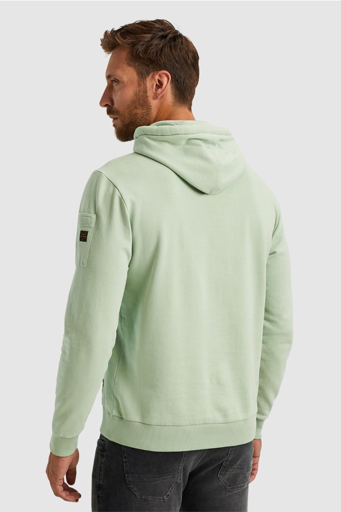 PME legend groene heren sweater | Model achteraanzicht
