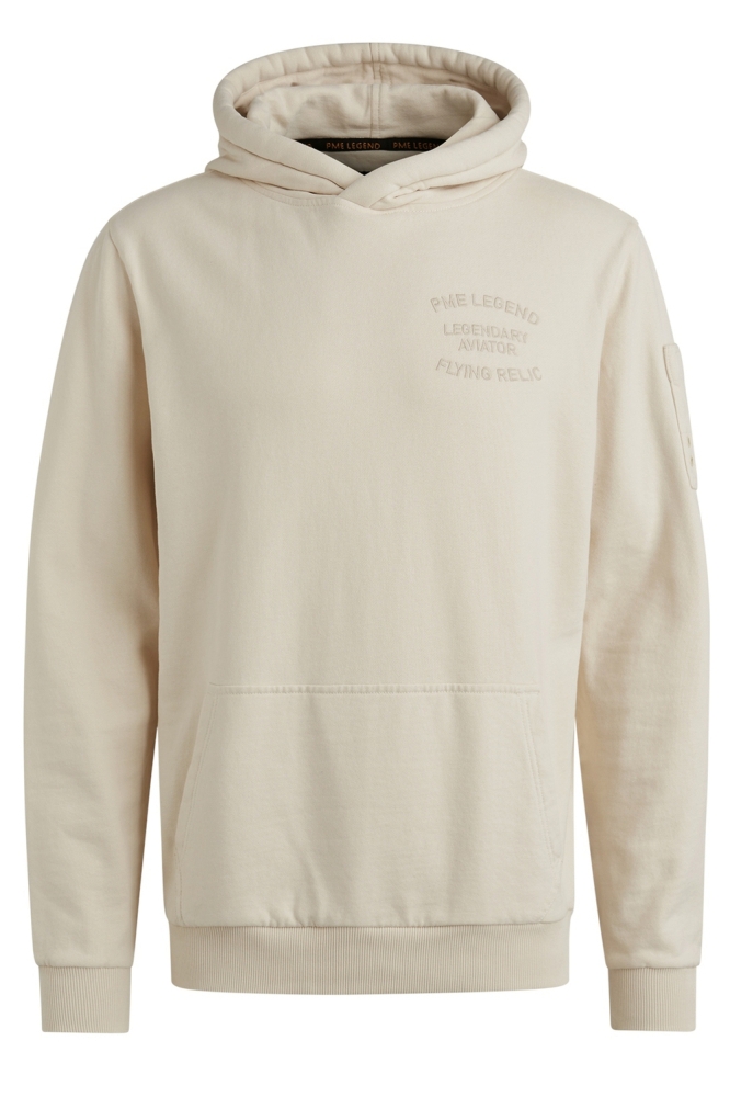 PME legend ecru heren sweater | Vooraanzicht