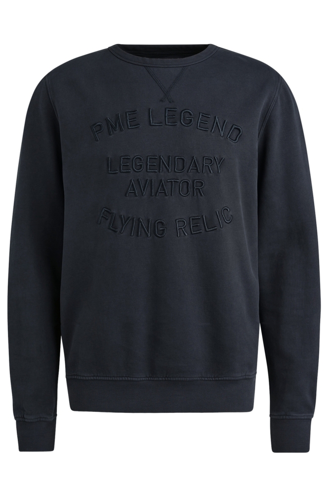 PME legend blauwe heren sweater | Vooraanzicht