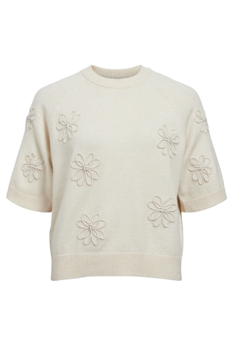 Object beige dames trui | Vooraanzicht