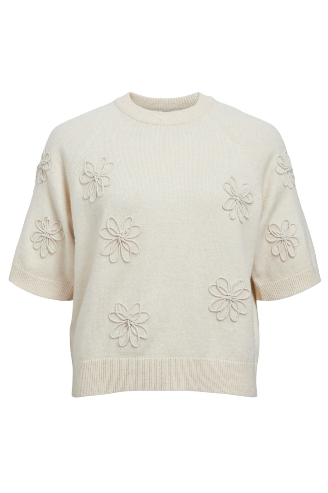 Object beige dames trui | Vooraanzicht