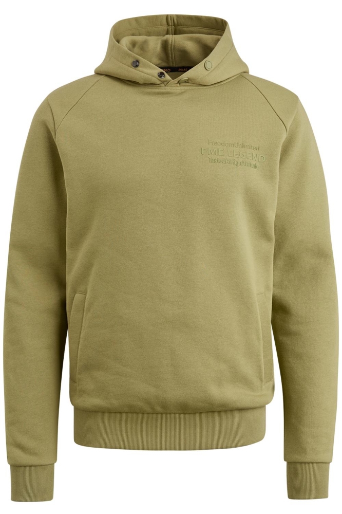 PME legend groene heren sweater | Vooraanzicht