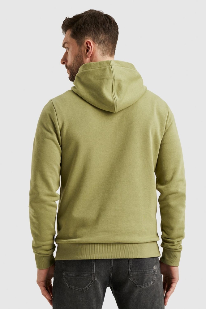 PME legend groene heren sweater | Model achteraanzicht
