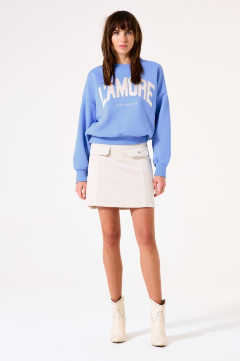 Garcia blauwe dames sweater | Model
