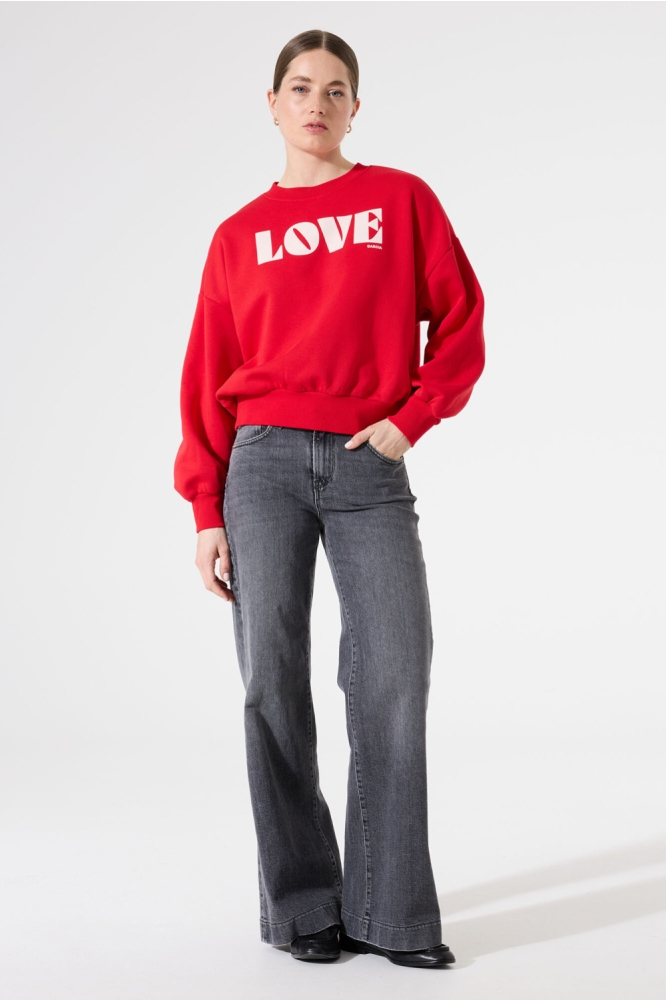 Garcia rode dames sweater | Model