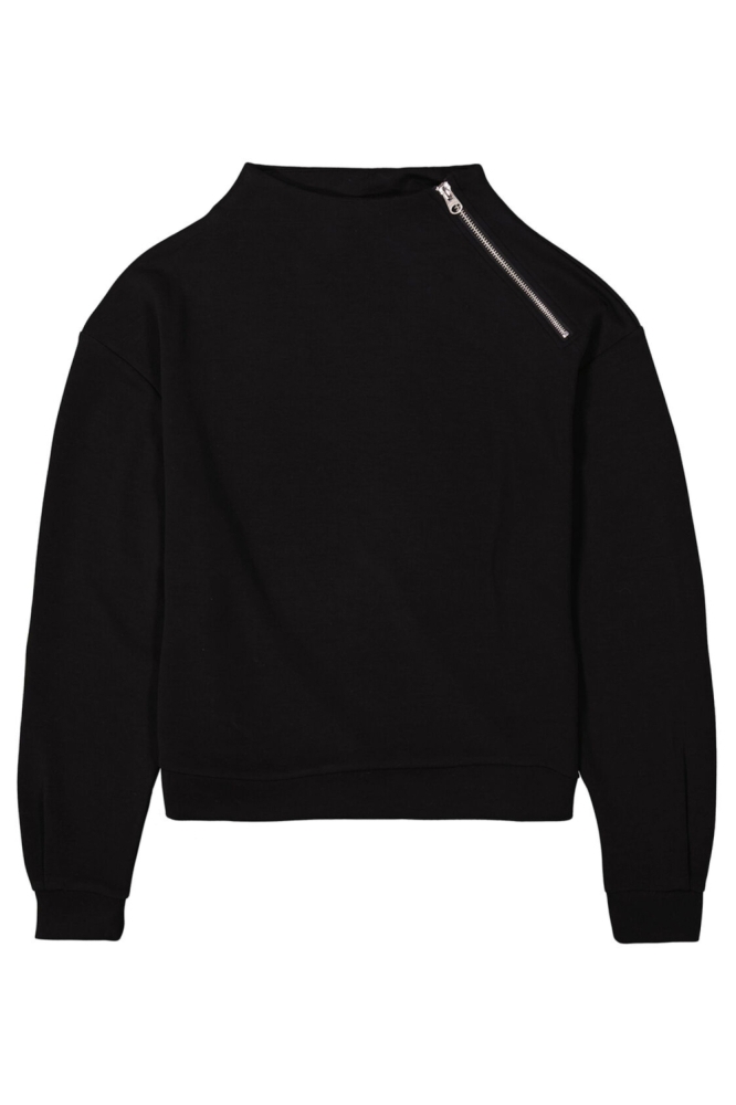 Garcia zwarte dames sweater | Vooraanzicht