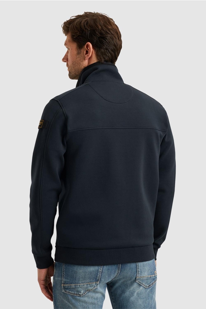 PME legend blauwe heren vest | Model achteraanzicht