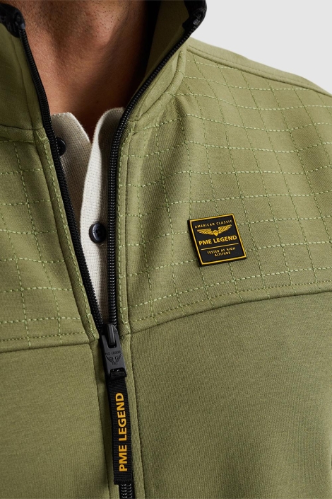 PME legend groene heren vest | Close up