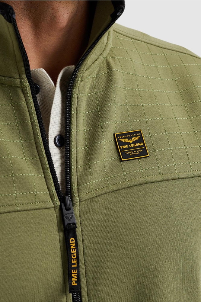 PME legend groene heren vest | Close up
