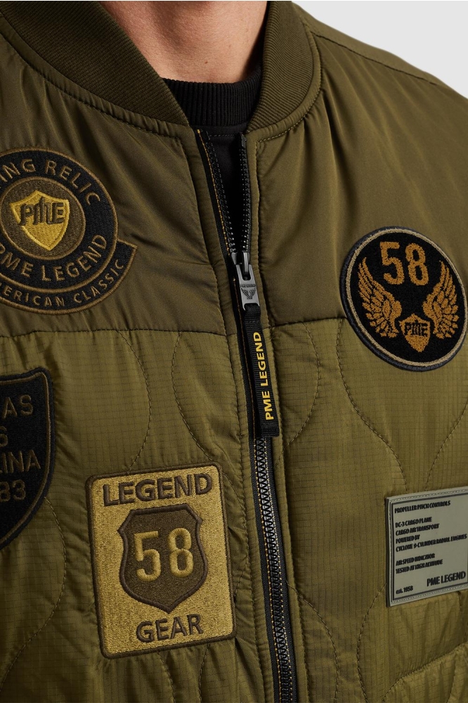 PME legend groene heren jas | Close up