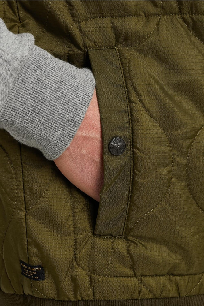 PME legend groene heren jas | Close up