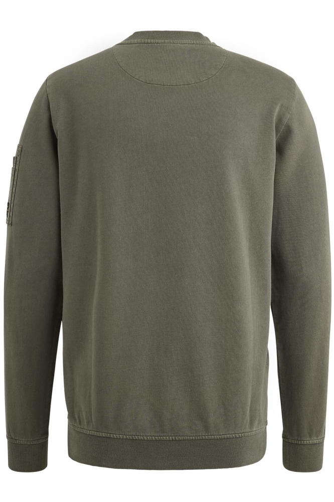 PME legend groene heren sweater | Achteraanzicht