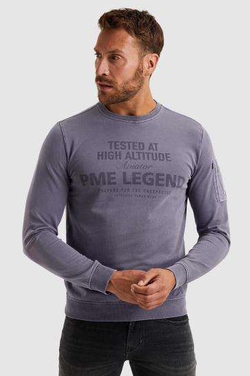 PME legend crewneck terry gd Paars