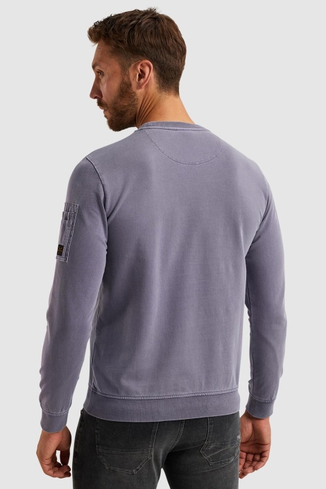 PME legend paarse heren sweater | Model achteraanzicht