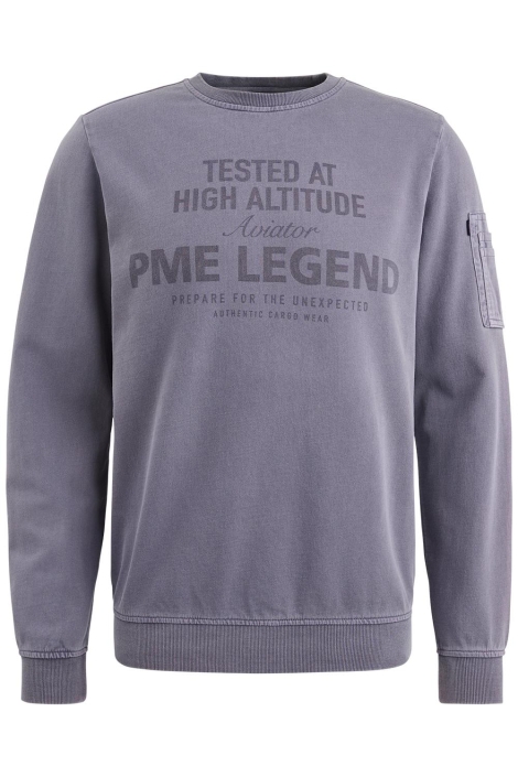 PME legend paarse heren sweater | Vooraanzicht