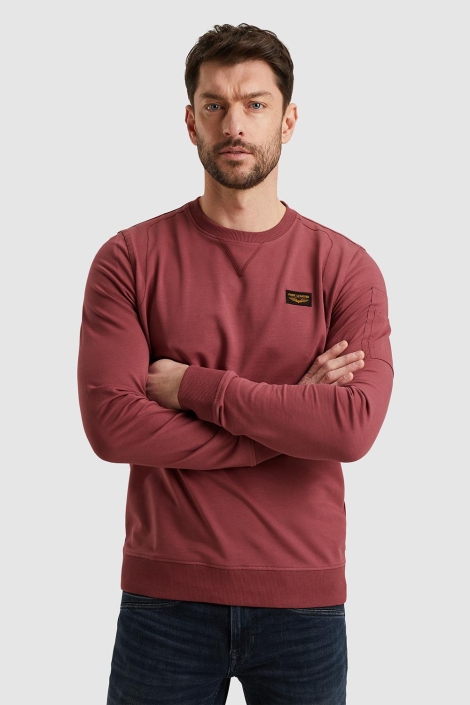 PME legend roze heren sweater | Model vooraanzicht