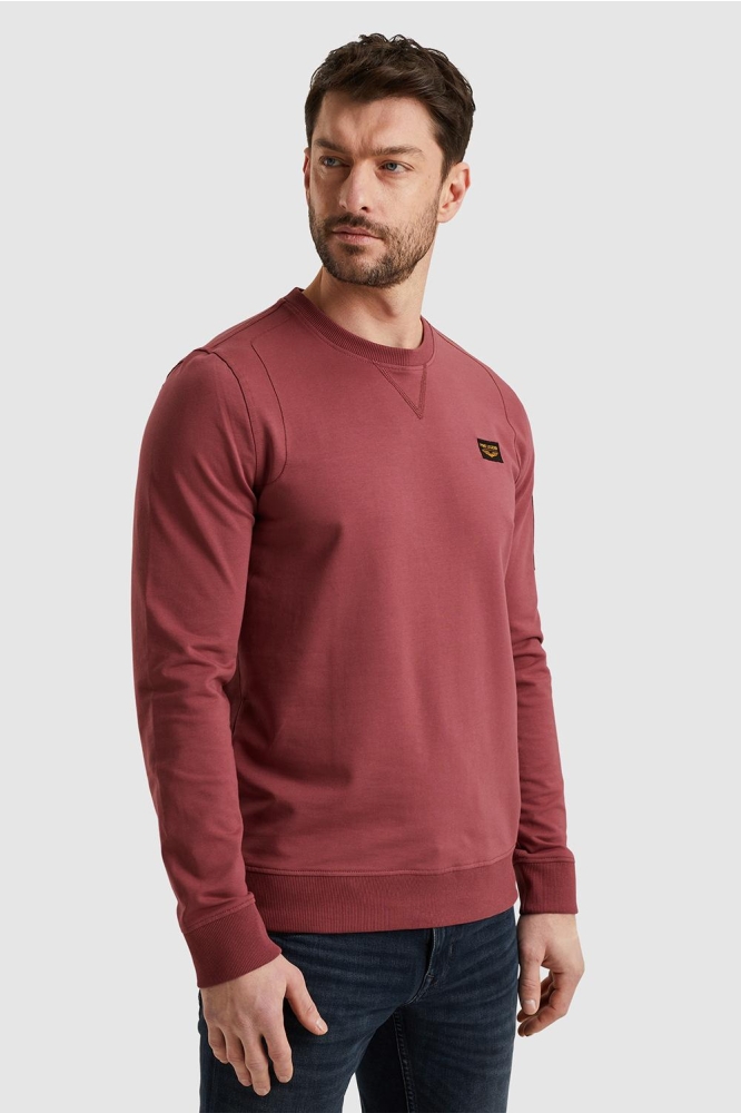 PME legend roze heren sweater | Model zijaanzicht