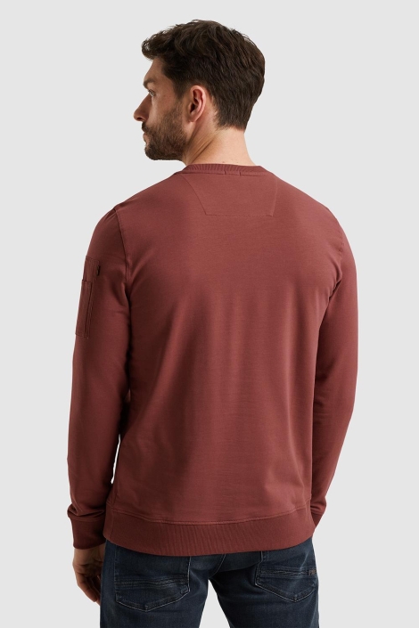 PME legend roze heren sweater | Model achteraanzicht