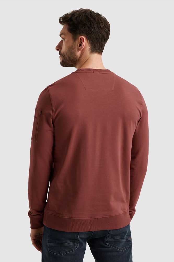 PME legend roze heren sweater | Model achteraanzicht