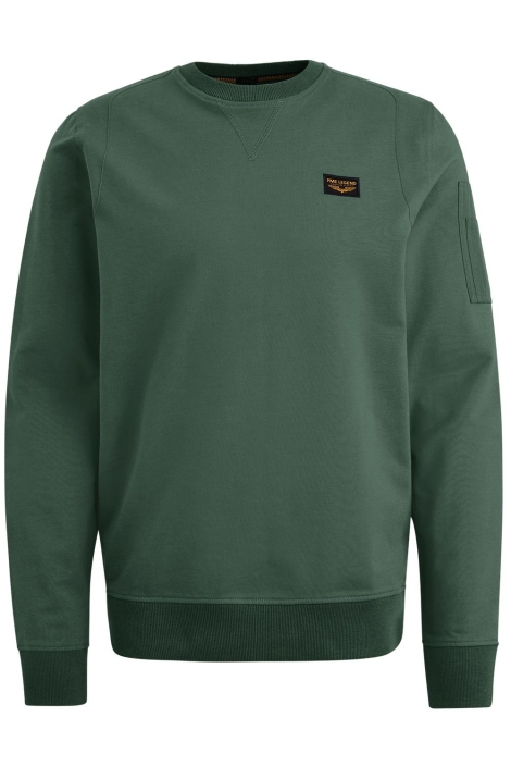 PME legend groene heren sweater | Vooraanzicht