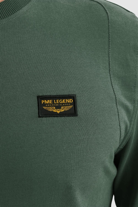 PME legend groene heren sweater | Close up