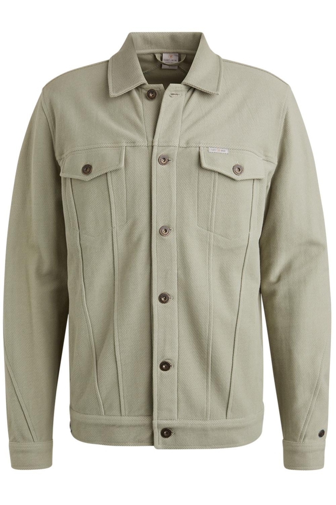 Cast Iron groene heren overhemd | Vooraanzicht