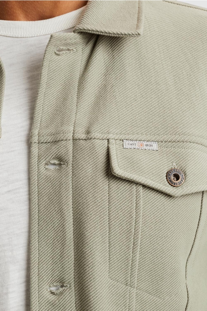 Cast Iron groene heren overhemd | Close up