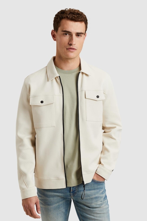 Cast Iron ecru heren vest | Model vooraanzicht