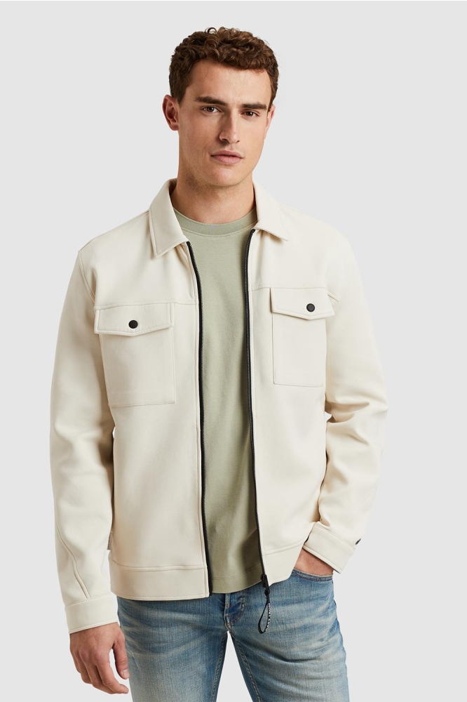 Cast Iron ecru heren vest | Model vooraanzicht