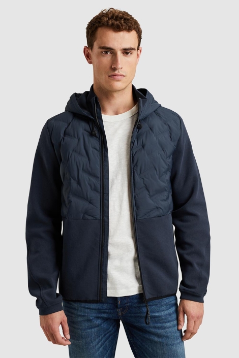 Cast Iron blauwe heren jas | Model vooraanzicht