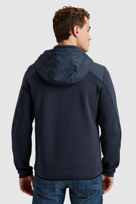 Cast Iron blauwe heren jas | Model achteraanzicht