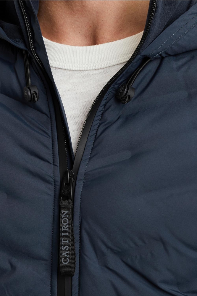 Cast Iron blauwe heren jas | Close up