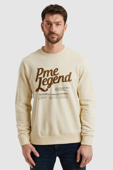 PME legend crewneck peached terry Beige