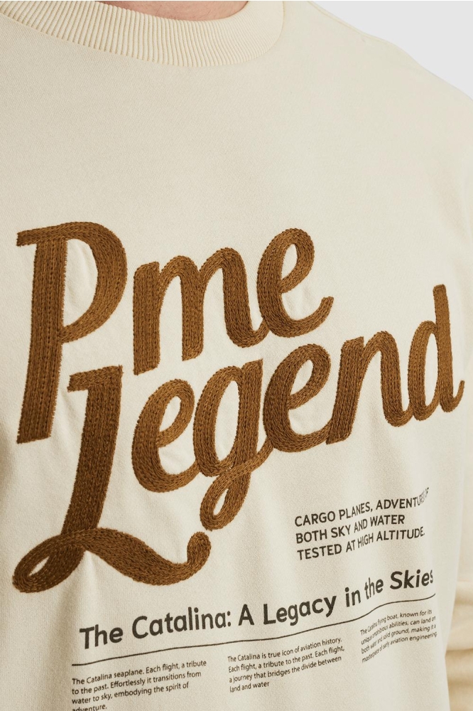 PME legend beige heren sweater | Kleurstaal