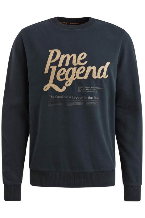 PME legend blauwe heren sweater | Vooraanzicht