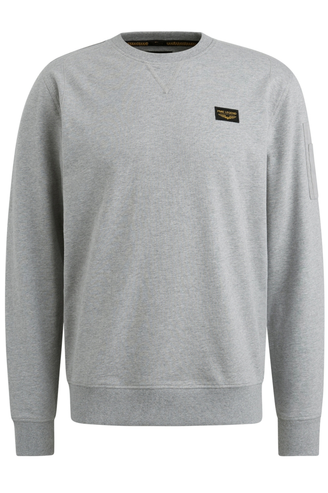 PME legend grijze heren sweater | Vooraanzicht