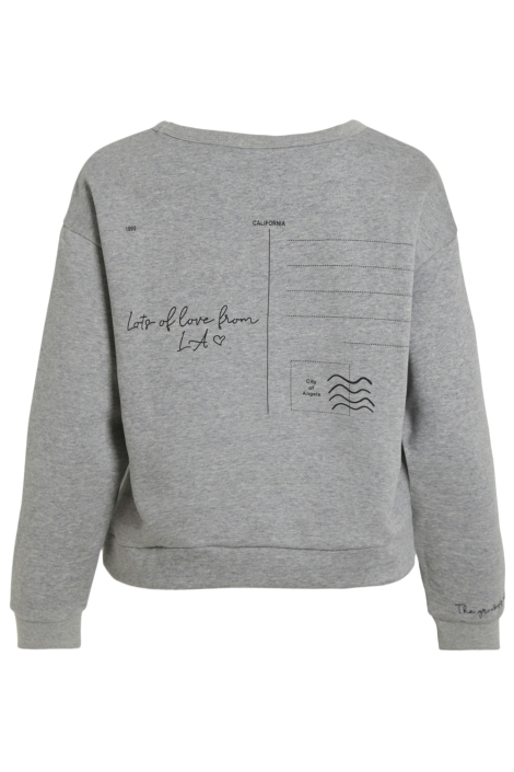 Vila grijze dames sweater | Achteraanzicht