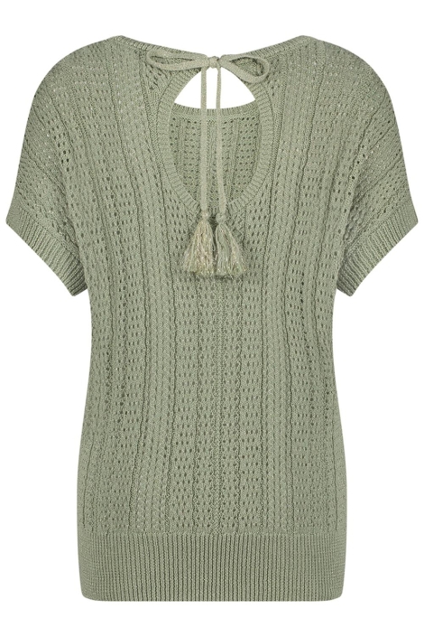 Red Button groene dames t-shirt | Achteraanzicht