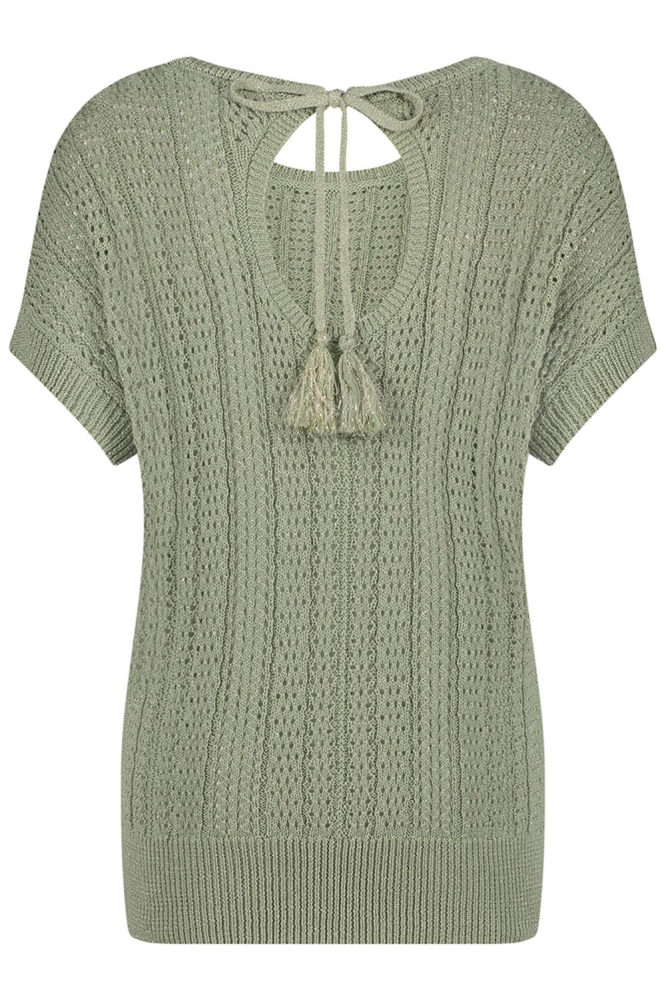 Red Button groene dames t-shirt | Achteraanzicht